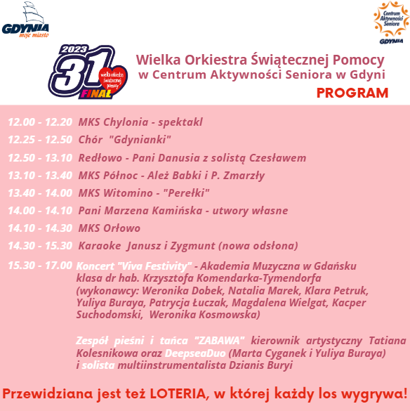 WOŚP 2023 program