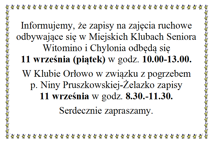 zapisy w klubach